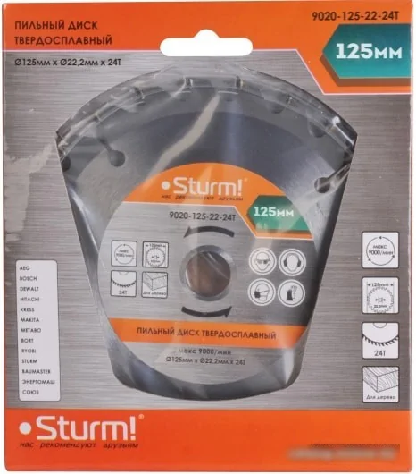 Пильный диск Sturm 9020-125-22-24T