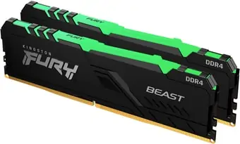 Оперативная память Kingston FURY Beast RGB 2x16GB DDR4 PC4-28800 KF436C18BBAK2/32