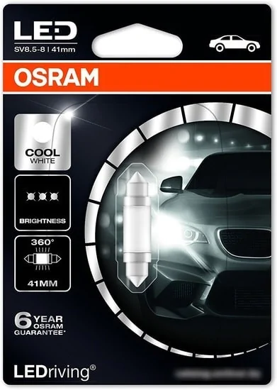 Светодиодная лампа Osram C5W 6499CW-01B 1шт