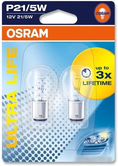 Галогенная лампа Osram P21/5W Ultra Life 2шт [7528ULT-02B]