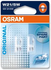 Галогенная лампа Osram W21/5W Original Line 2шт [7515-02B]