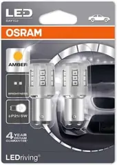 Светодиодная лампа Osram P21/5W 1457YE-02B 2шт
